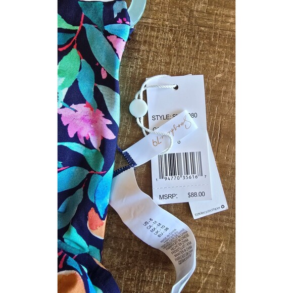 NWT Sunshine 79 floral bikini top women's size 6 - Picture 2 of 6